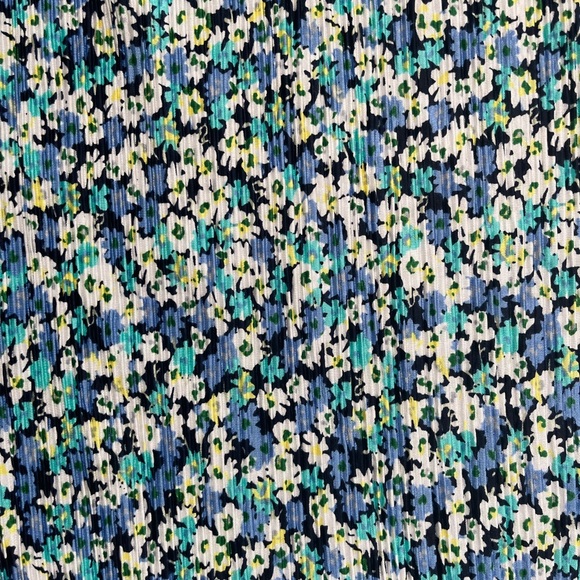 ❌ SOLD Collective Concepts Womens Crinkle blue Green Mock Neck Shirt Dress NWT - Picture 6 of 10